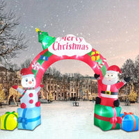 Aufblasbarer LED Weihnachtsbogen 380cm XXL Schneemann Weihnachtsdeko