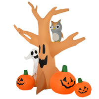 Halloween Aufblasbare Spukbaum Luftfigur Aufleuchtend Gartendeko