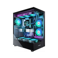 PC Gehäuse Gaming Tower ATX ARGB Lüfter Glas