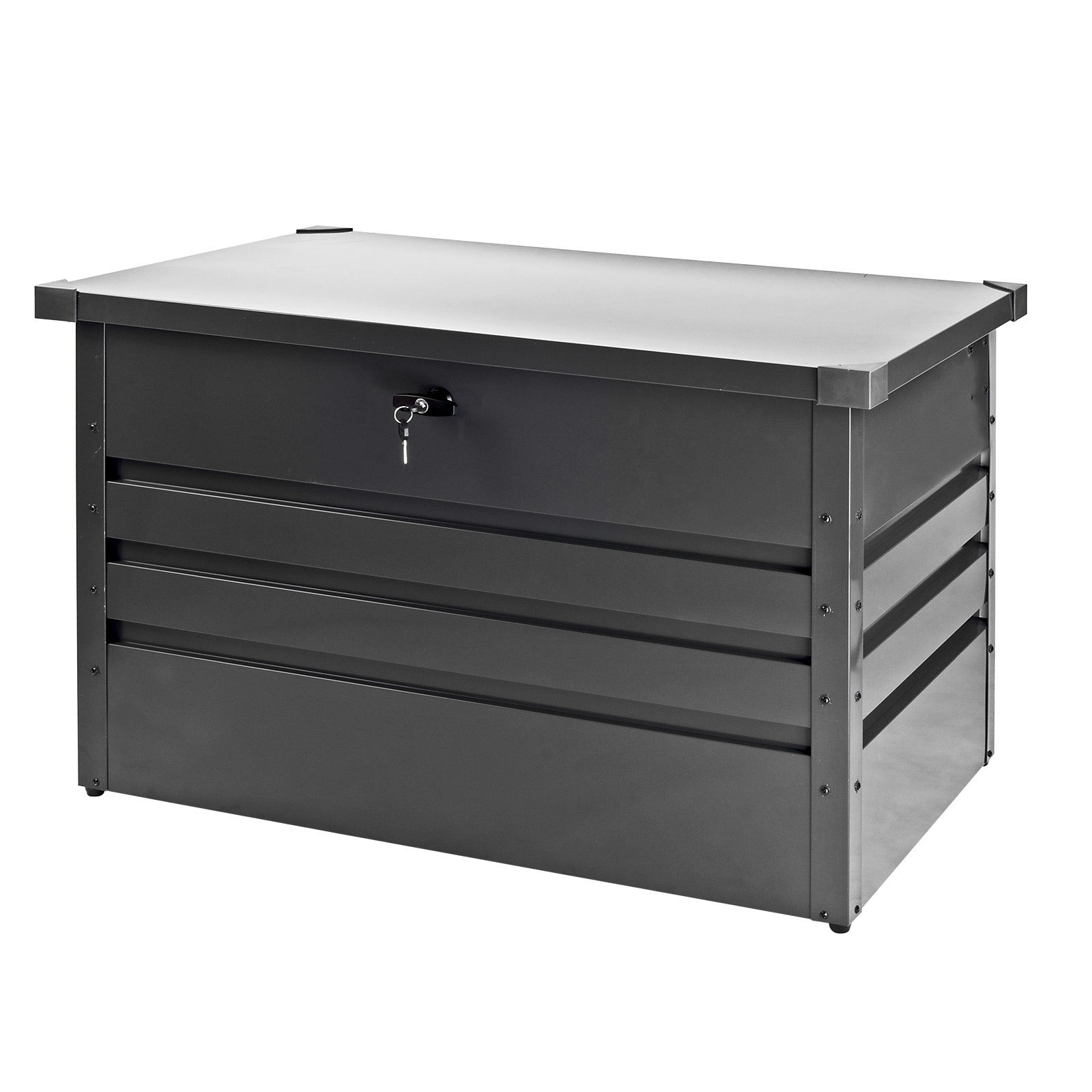 Gerätebox Aufbewahrungsbox Stahlblech 100x62x64 cm 270 L Anthrazit