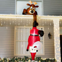 240cm Aufblasbare LED Weihnachtsdekoration Rentier Weihnachtsmann