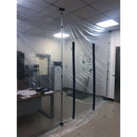 Staubschutzwand Folienwand 4x10m Reissverschluss Teleskopstangen