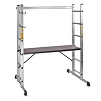 Aluminium Mehrzweckleiter Gerüst Arbeitsplattform 3in1 Bockleiter Anlegeleiter