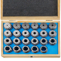 Spannzangenset ER40 4-26mm 23tlg Holzbox gehärtet geschliffen 23-teilig