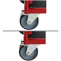 Transportwagen Gitterwagen 500kg Tragkraft Holzboden 4 Gitterwände 122x61cm