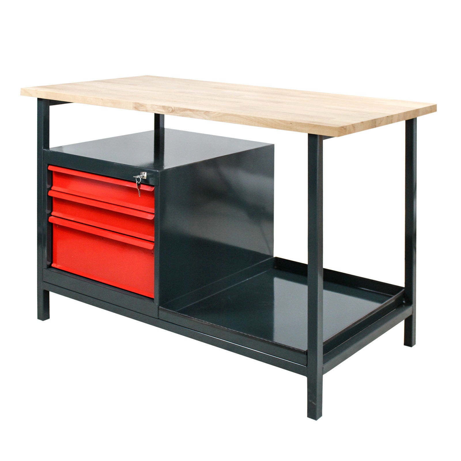 Werkbank Werktisch Arbeitstisch 120x60cm Werkstatt 3 Schubladen