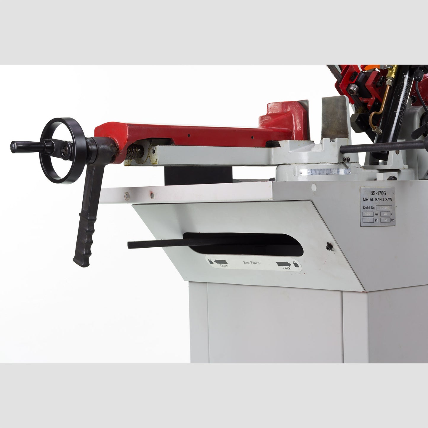 Metallbandsäge 400V 1100W Hydraulik 200mm Schnittbreite 2 Geschwindigkeiten