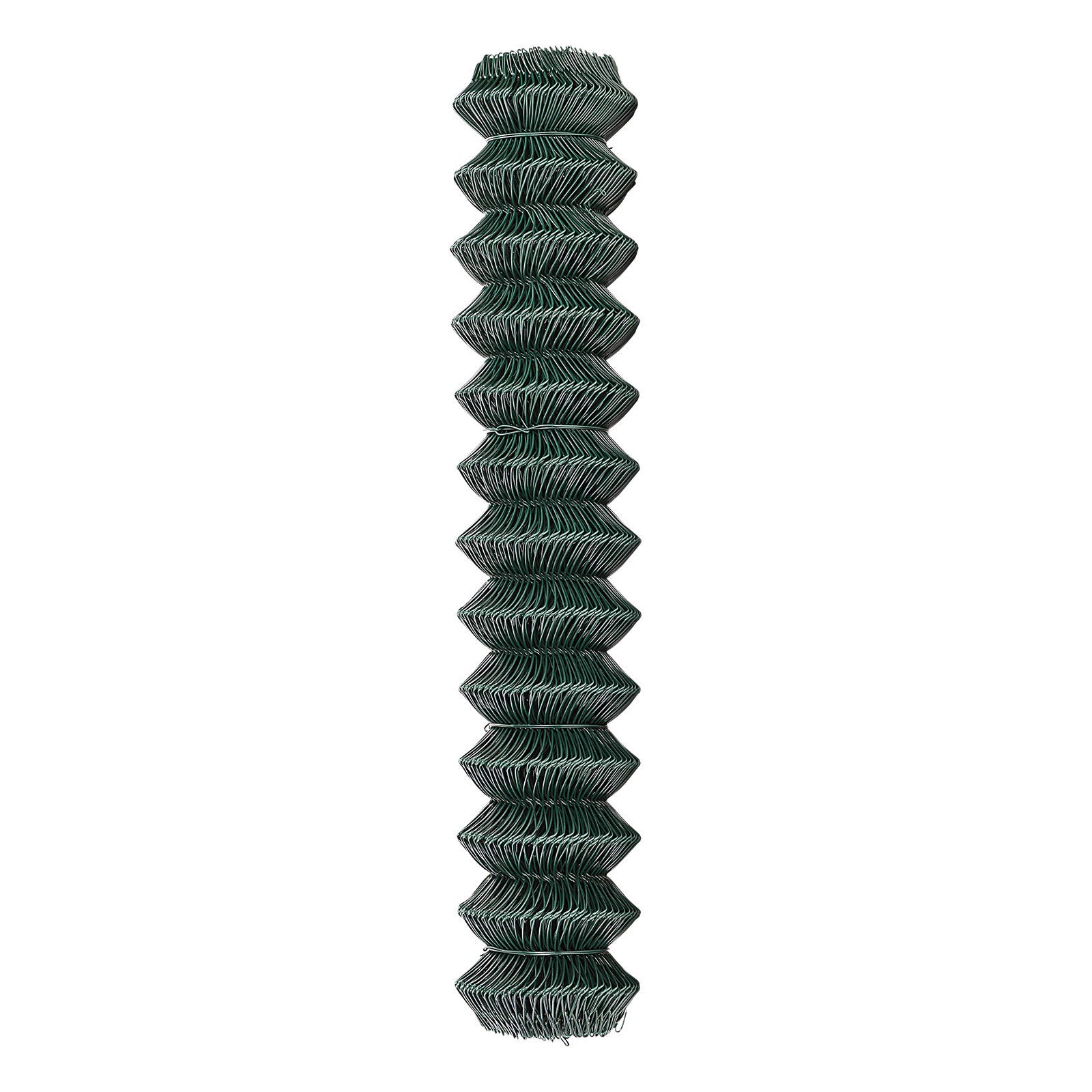 Maschendrahtzaun 125 cm Höhe 25 m Länge Grün Verzinkt 60x60 mm Gartenzaun