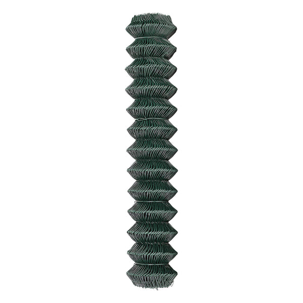 Maschendrahtzaun 125 cm Höhe 25 m Länge Grün Verzinkt 60x60 mm Gartenzaun