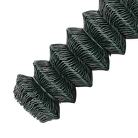 Maschendrahtzaun 125 cm Höhe 25 m Länge Grün Verzinkt 60x60 mm Gartenzaun