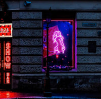 LED Neonschild Lady Back Leuchtschild Dimmbar USB Zimmer Deko Wandmontage