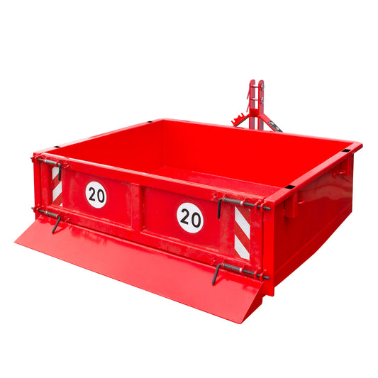 Heckcontainer Heckmulde Transportcontainer Mulde hydraulisch 125x180x40 cm