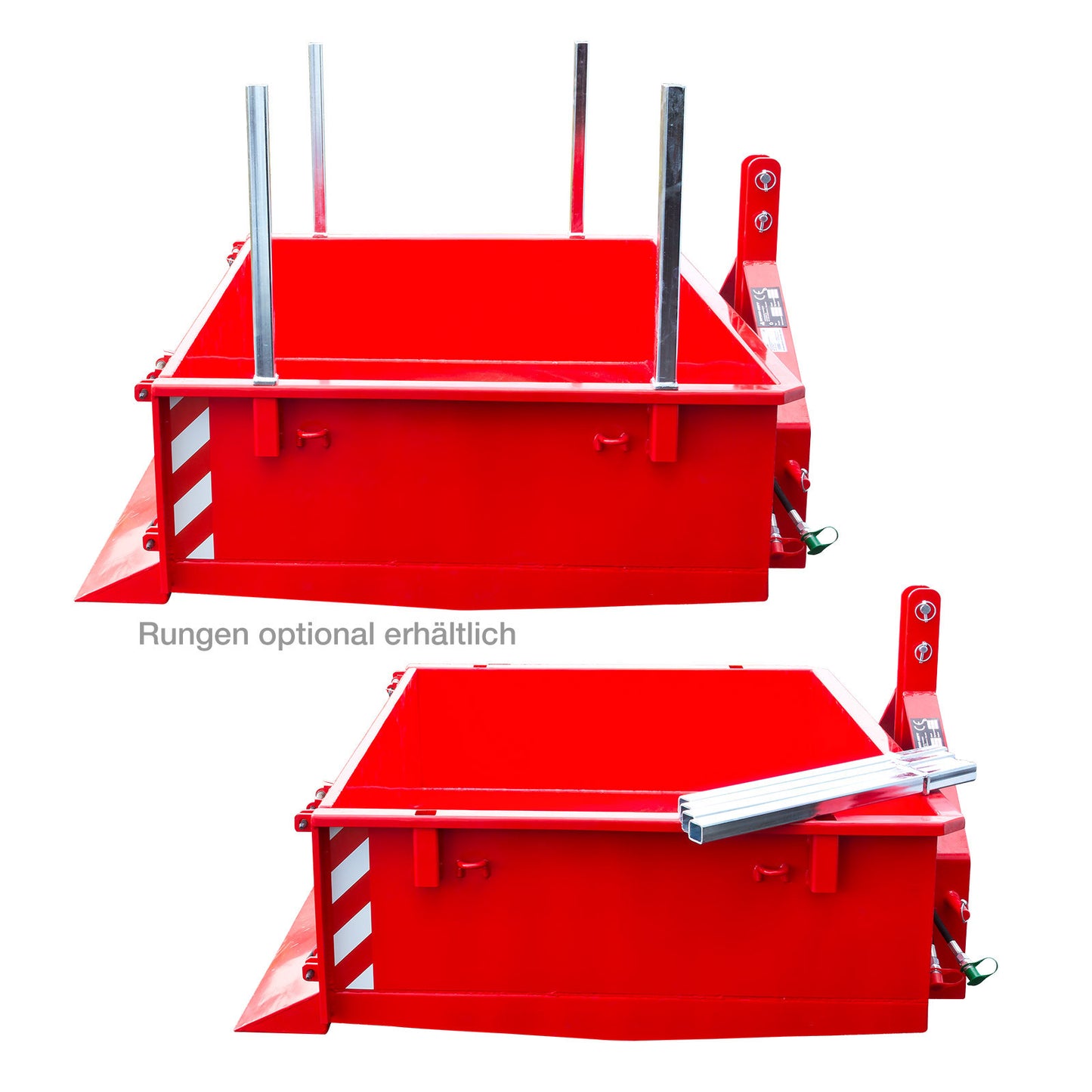 Heckcontainer Heckmulde Transportcontainer Mulde hydraulisch 125x180x40 cm