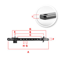 Ackerschiene 110 cm Kat 1 2 Traktor Dreipunkt Aufnahme 22 28 mm schwarz