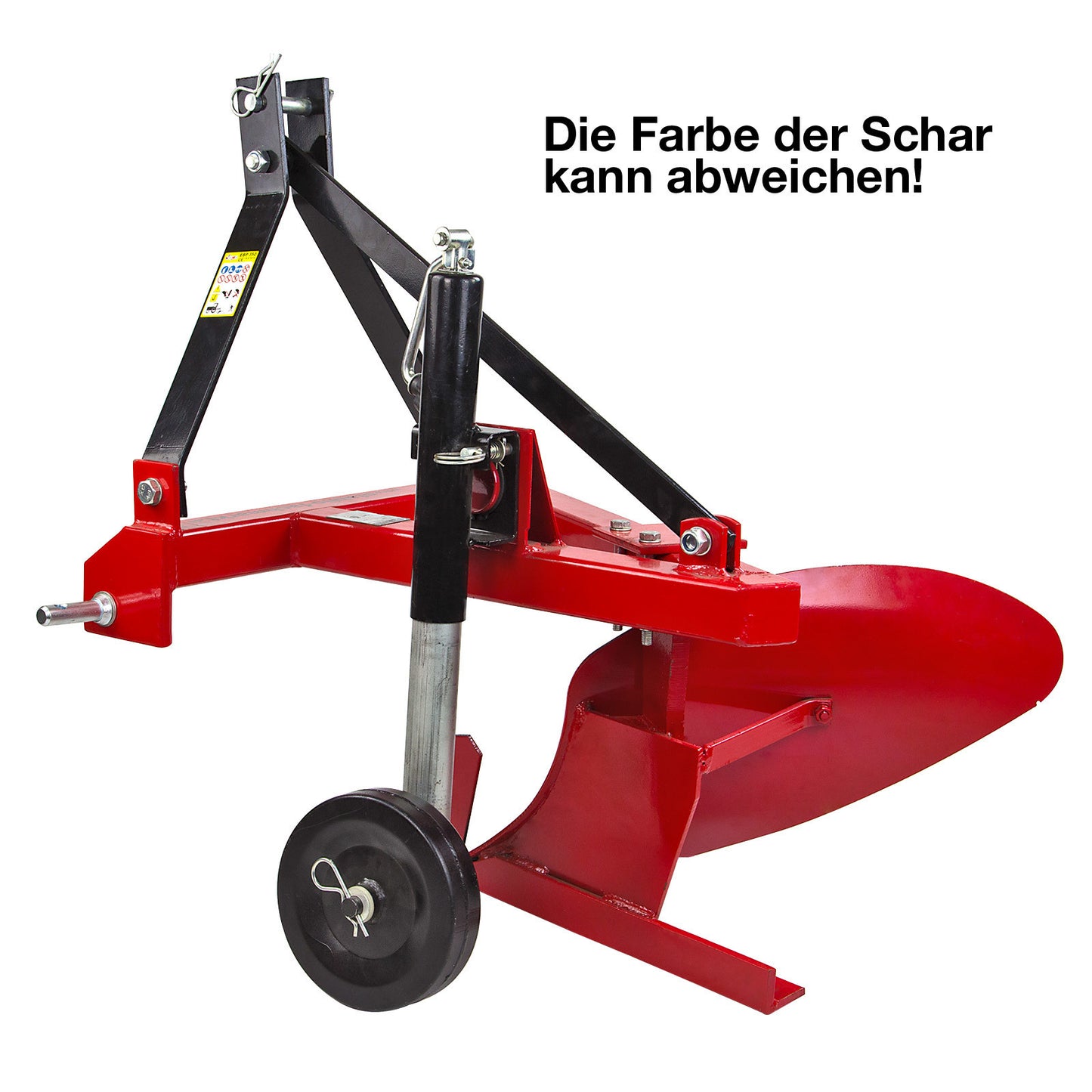Einschar-Beetpflug mit Dreipunktaufnahme Kat 1 für Kleintraktor ab 15 PS