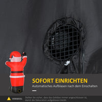 Aufblasbarer Weihnachtsmann 240cm LED Beleuchtung Zuckerstange Dekoration
