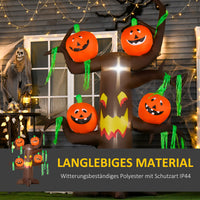 Halloween Aufblasbarer Spukbaum Kürbis Deko Figur LED Beleuchtung 240cm