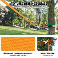 Slackline Set 2x18,3m Balance Training Baumschutz Armtrainer Outdoor