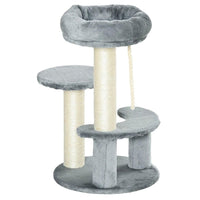 Katzenbaum Kratzbaum Kletterbaum Spielbaum Sisalsäule 65cm Grau
