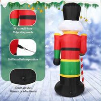 240cm Nussknacker Soldat Aufblasbar LED Beleuchtung Weihnachtsdekoration