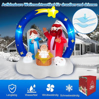 183cm Aufblasbare Weihnachtskrippe LED Außendekoration Bogen Krippe