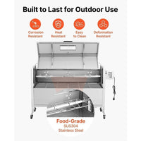 Spanferkel Grill Drehspieß Rotisserie XXL 60kg Edelstahl Elektrisch Grillrost