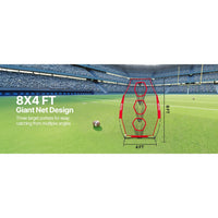 Fußballtrainer Wurfnetz Übungsnetz 168x77x245cm 3 Zieltaschen