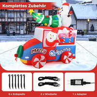 Aufblasbarer LED Weihnachtsmann Auto Schneemann Weihnachtsdeko