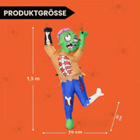 Halloween Aufblasbarer LED Zombie Kletterdeko Außendekoration 152cm