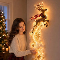 Weihnachtsdeko Rentier Lichterkette LED Hängedeko