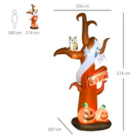 Halloween Aufblasbar LED 274cm Gartendeko Dekoration