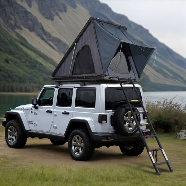 Dachzelt Hartschale Autozelt Camping Zelt Teleskopleiter Matratze SUV