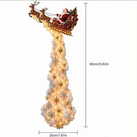 Weihnachts-Lichterkette Weihnachtsmann Schlitten LED Türdeko
