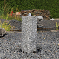 Granit Quellstein 50 cm Granitsäule Springbrunnen Gartenbrunnen