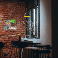 LED Neon Schild Drinks Cocktail Bar Neonlicht USB Club