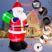 183m Aufblasbarer Weihnachtsmann LED Beleuchtung Outdoor Gartendeko XXL