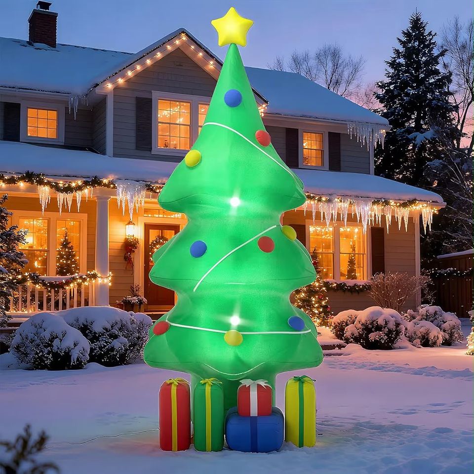 150cm Aufblasbarer Weihnachtsbaum LED Beleuchtung Weihnachtsdeko