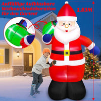 183m Aufblasbarer Weihnachtsmann LED Beleuchtung Outdoor Gartendeko XXL