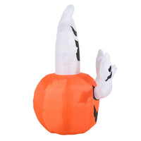 Halloween Aufblasbarer Kürbis Geist Gespenst Deko Figur LED 120x120x180cm
