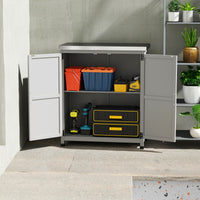 Gartenschrank Arbeitstisch Gartenmöbel Außenschrank Arbeitsfläche Werkzeugschrank