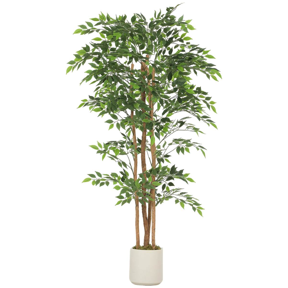 Künstlicher Banyanbaum 180cm Kunstpflanze Massivholzstamm Topf