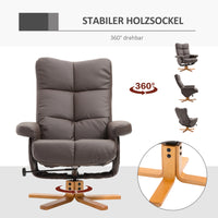 Relaxsessel mit Hocker Fernsehsessel Liegefunktion Kunstleder