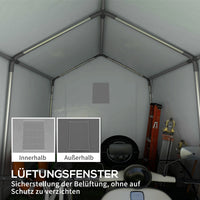 Carport Zeltgarage 3x3m Garagenzelt Zelt Belüftungsfenster Wasserdicht