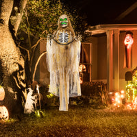 Halloween Dekoration Skelett Hängend Leuchtender Kopf Soundeffekt 90cm