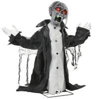 Halloween Deko Skelett Zombie Beweglich Bewegungssensor LED Sound 75cm