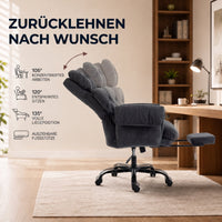 Bürostuhl Höhenverstellbar Verstellbare Rückenlehne Polsterstuhl Rollen