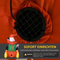 Aufblasbare Weihnachtsdeko Weihnachtsmann Schlitten Rentier LED Garten