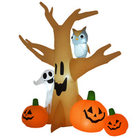 Halloween Aufblasbare Spukbaum Luftfigur Aufleuchtend Gartendeko