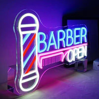 LED Neon Schild Barber OPEN
