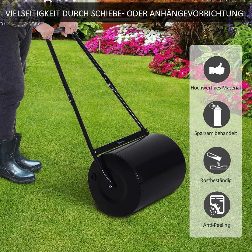 Gartenwalze 60L Rasenwalze Stahl 50cm Walze
